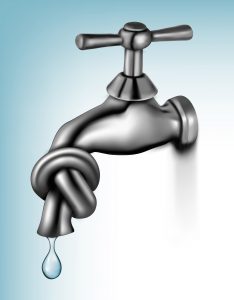 water_tap_closed_blue_background